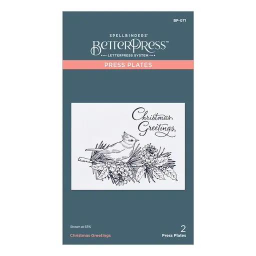 Christmas Greetings Press Plate From The Betterpress Christmas Collection 1