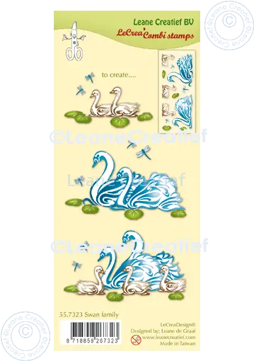 Lecreadesign Combi Clear Stamp Swan Family 1