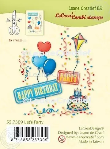Lecreadesign Combi Clear Stamp Let’S Party 1