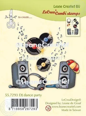 Lecreadesign Combi Clear Stamp Dj Dance Party 1