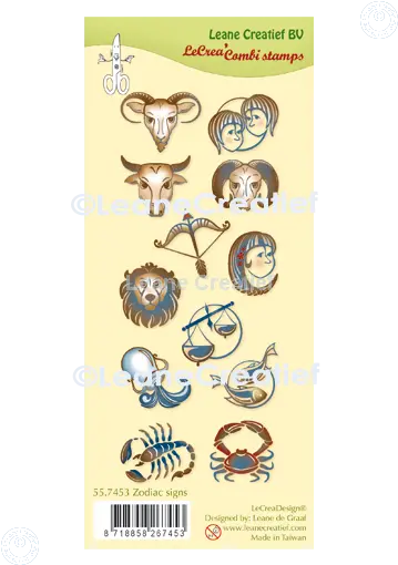 Lecreadesign Combi Clear Stamp Zodiac Signs 1