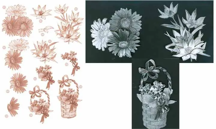 Copper Flowers -Daisy/Basket 1