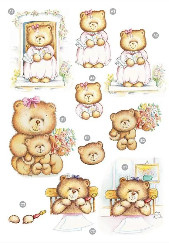 Craft Uk Cute Girly Bears                          . 1