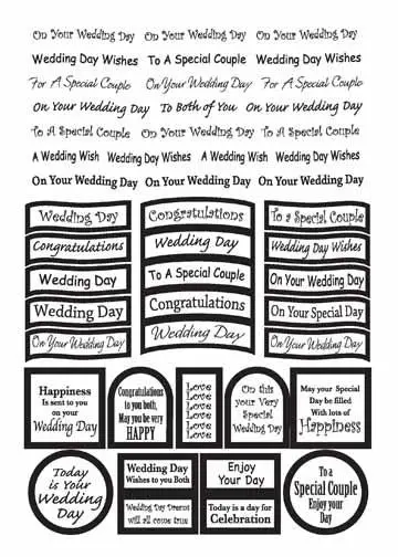 Craft Uk Caption - Wedding Gold Foil 1