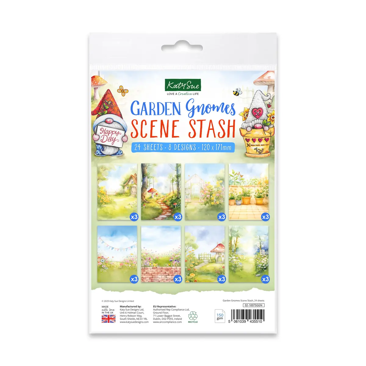Garden Gnomes Scene Stash 24 Sheets 1