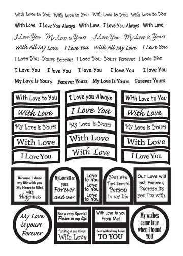 Craft Uk Caption - With Love Gold Foil 1