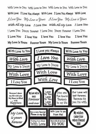 Craft Uk Caption - With Love Silver Foil 1