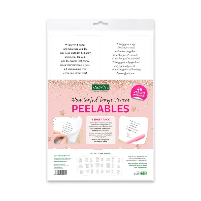 Kanban Crafts Wonderful Days Verses Peelables, 48 Stickers 1