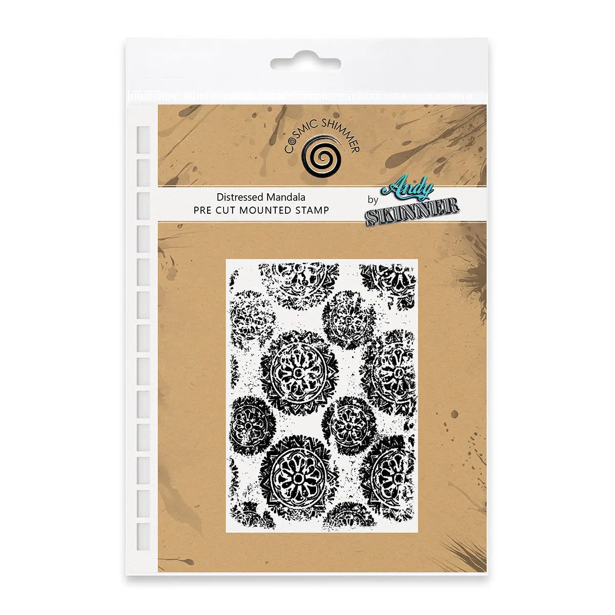Distressed Mandala Pre Cut Rubber Stamp By Andy Skinner 1