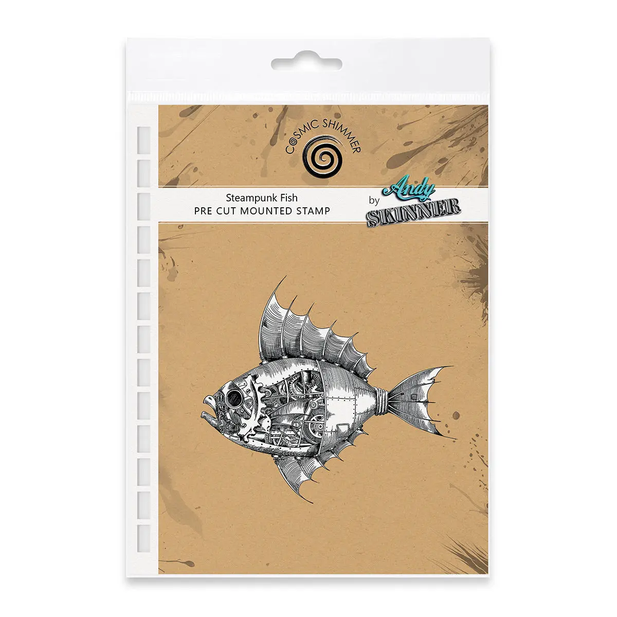 Steampunk Fish Pre Cut Rubber Stamp Set By Andy Skinner 1