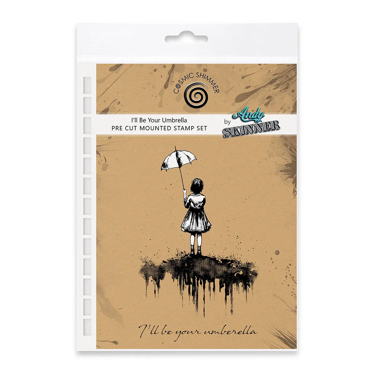 I'll Be Your Umbrella Pre Cut Rubber Stamp Set By Andy Skinner 1