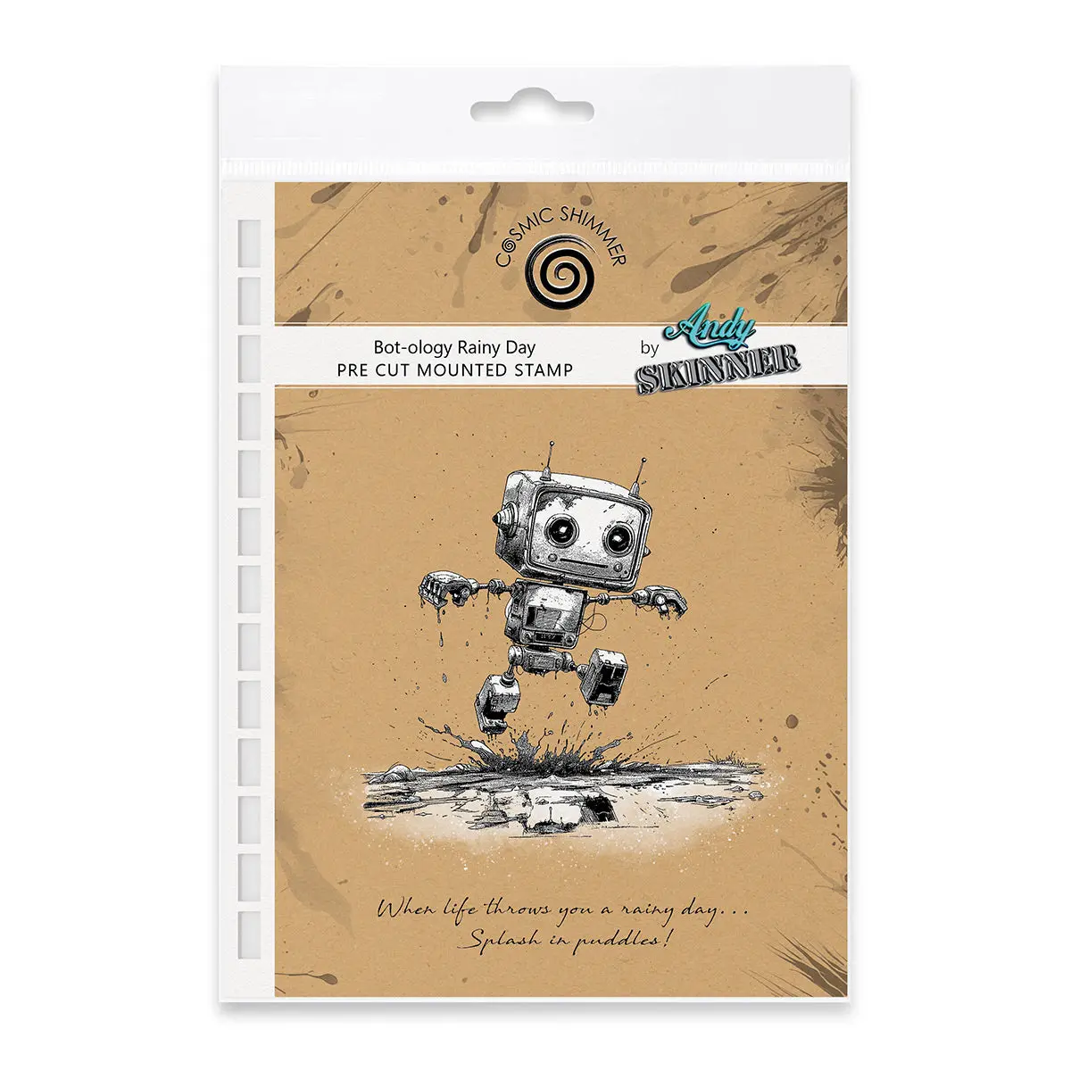 Bot-Ology Rainy Day Pre Cut Rubber Stamp Set By Andy Skinner 1