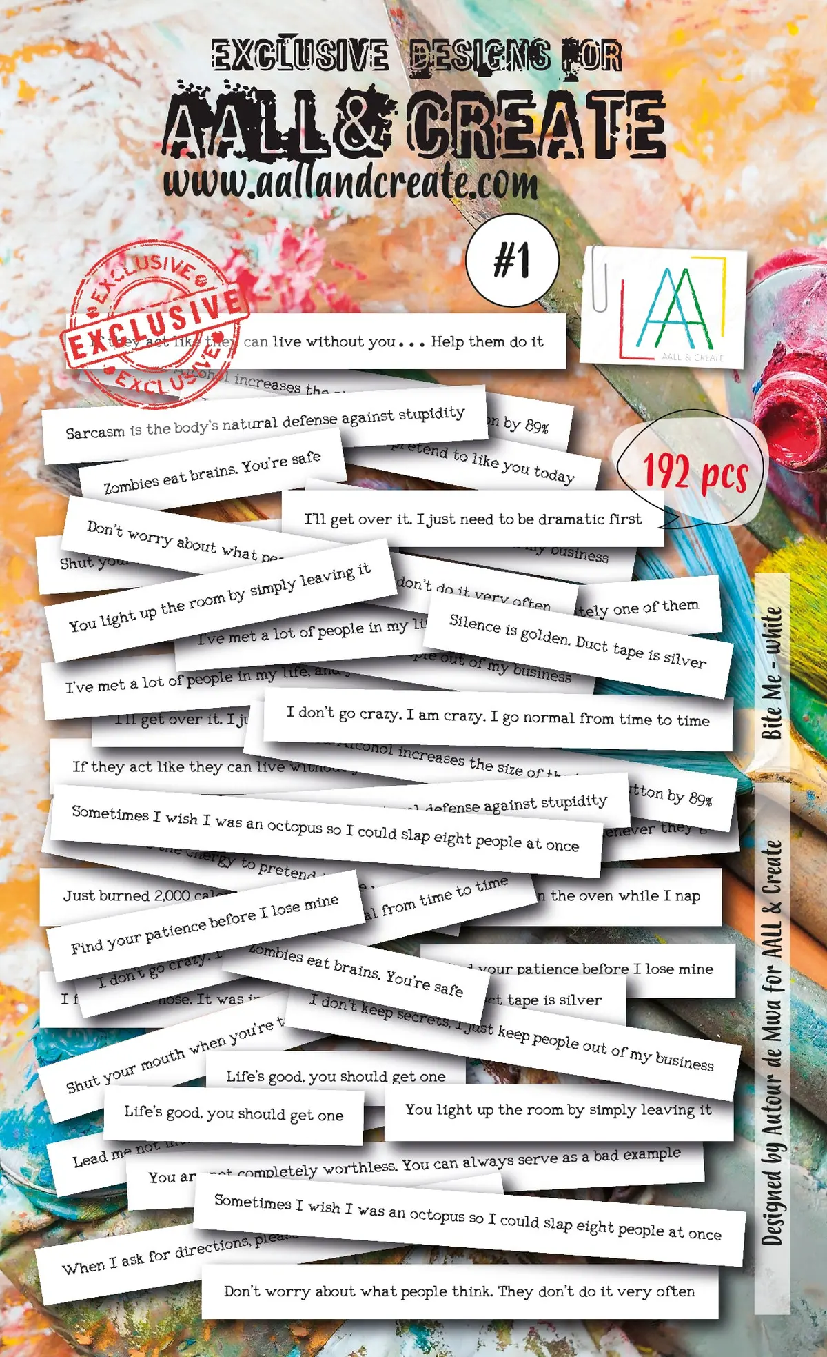 Aall And Create Ephemera - 001 - Bite Me White 1