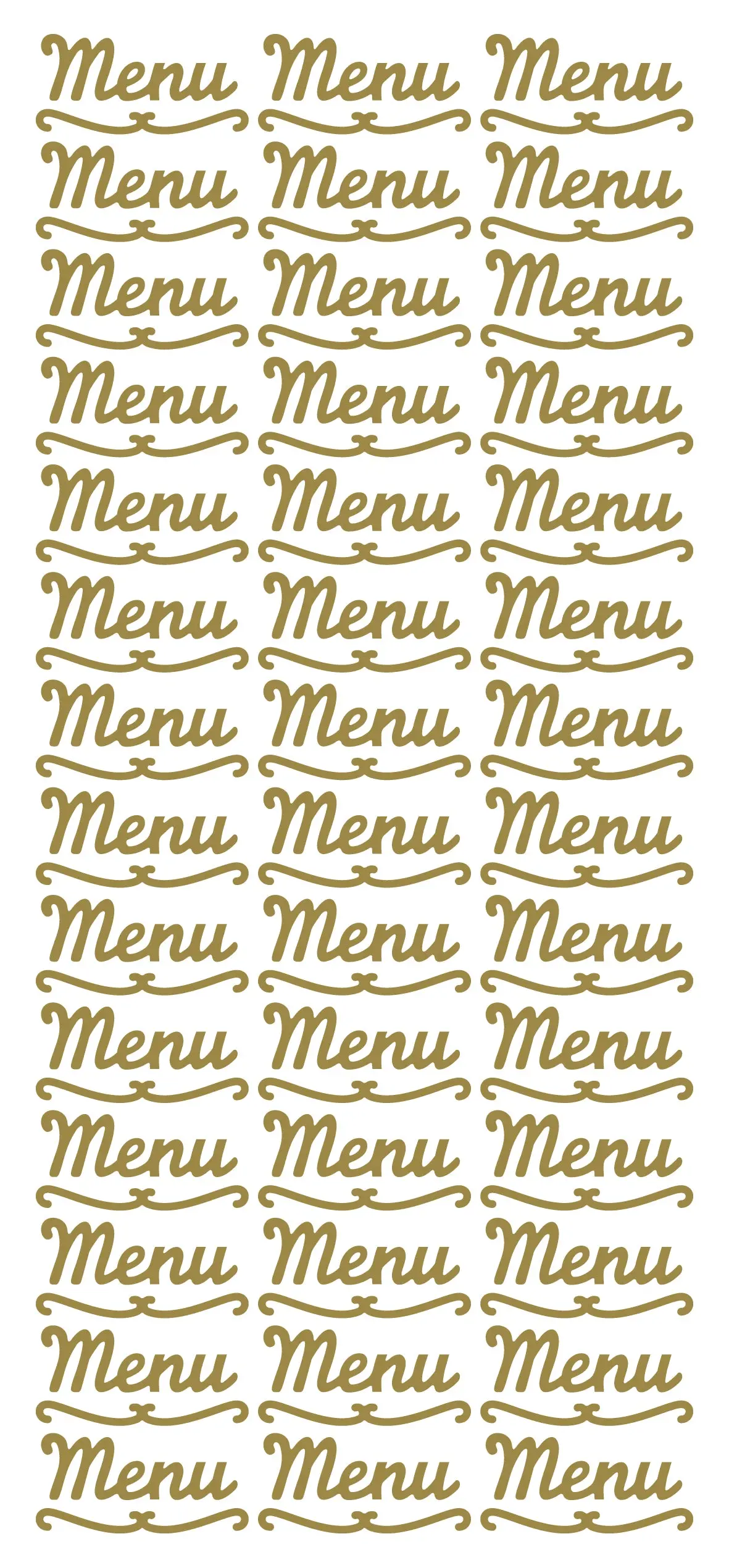 Peel Off Stickers - Menu 1