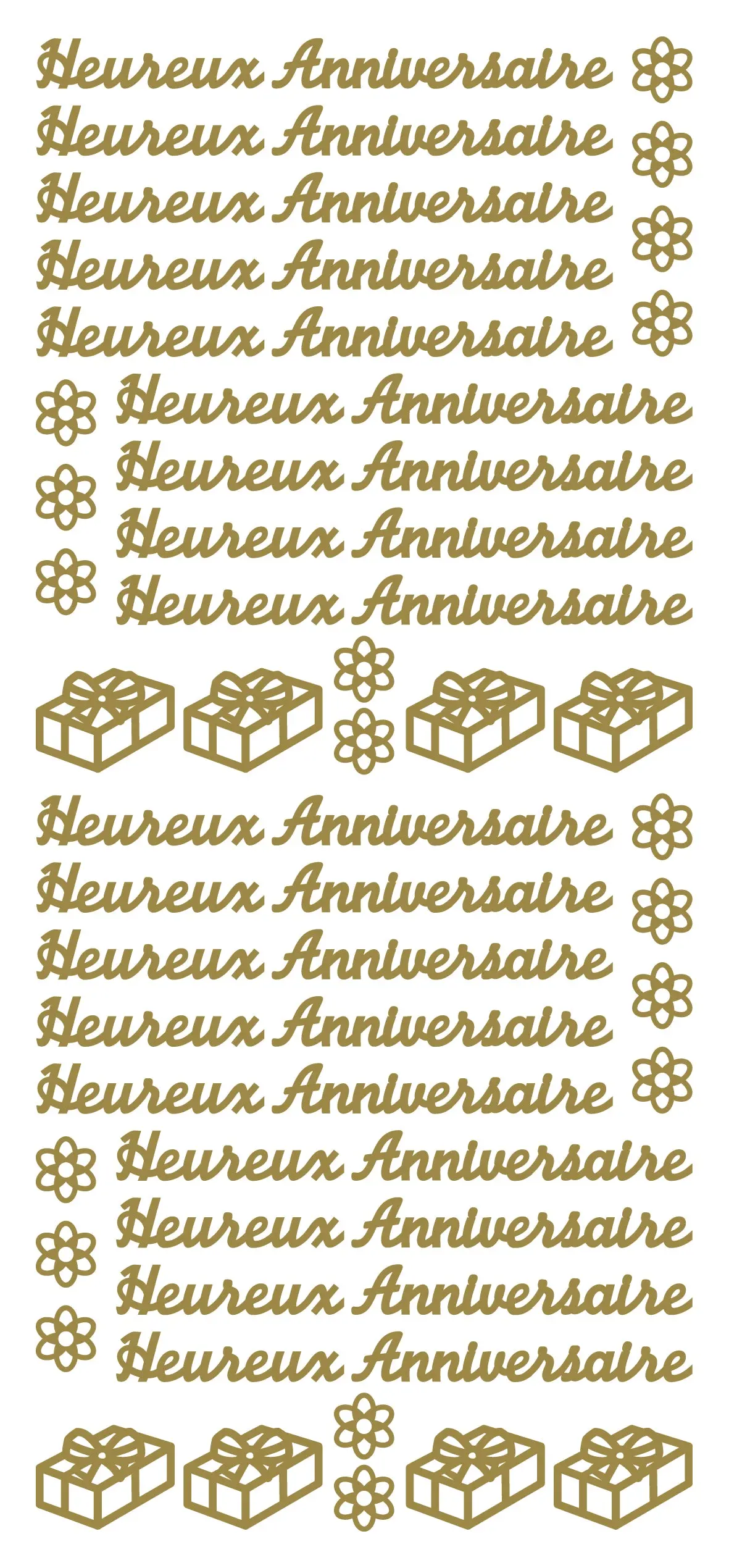 Peel Off Stickers - Heureux Anniversaire 1