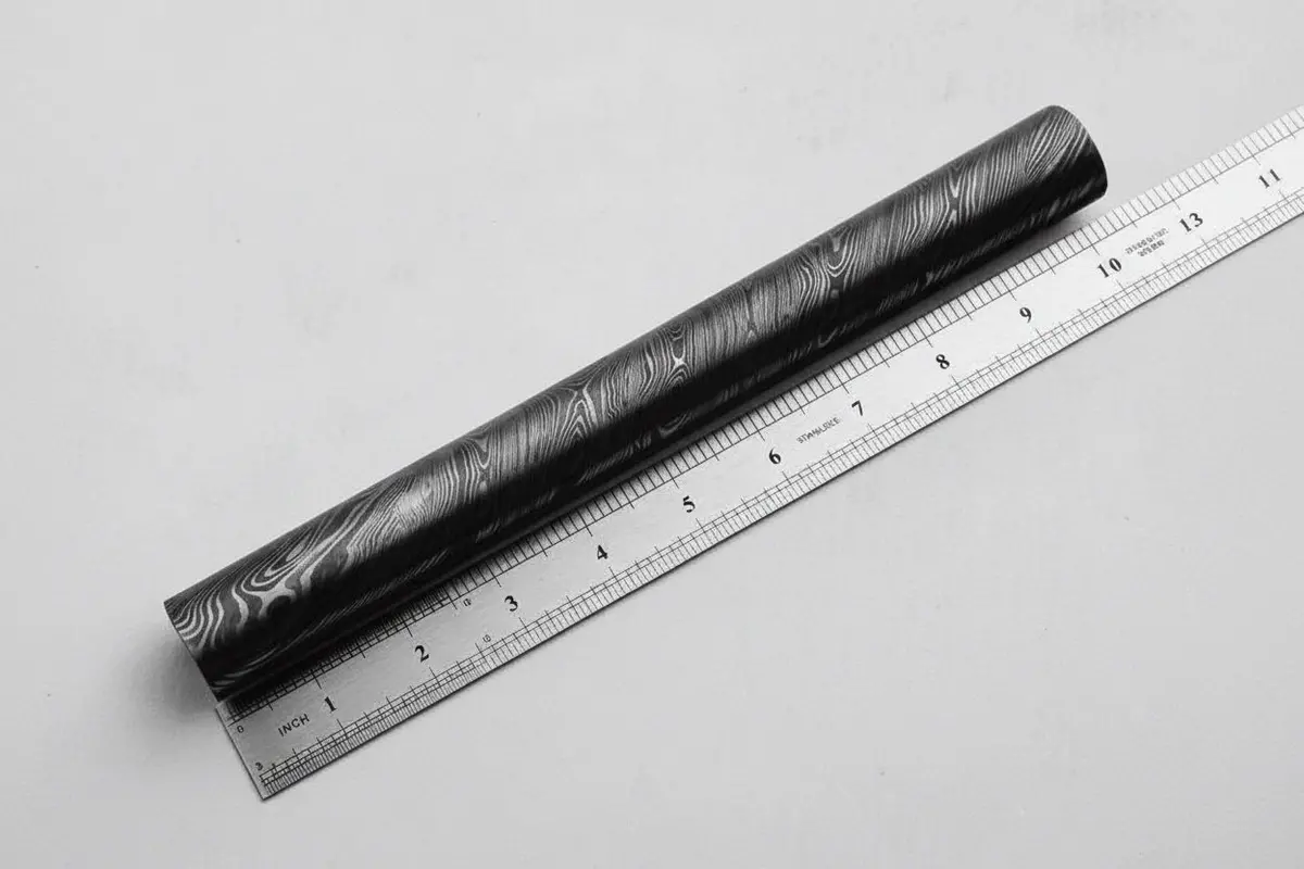 Damascus Steel Rod 10 Inch Round Pattern Welded Bar For Ring Making 1