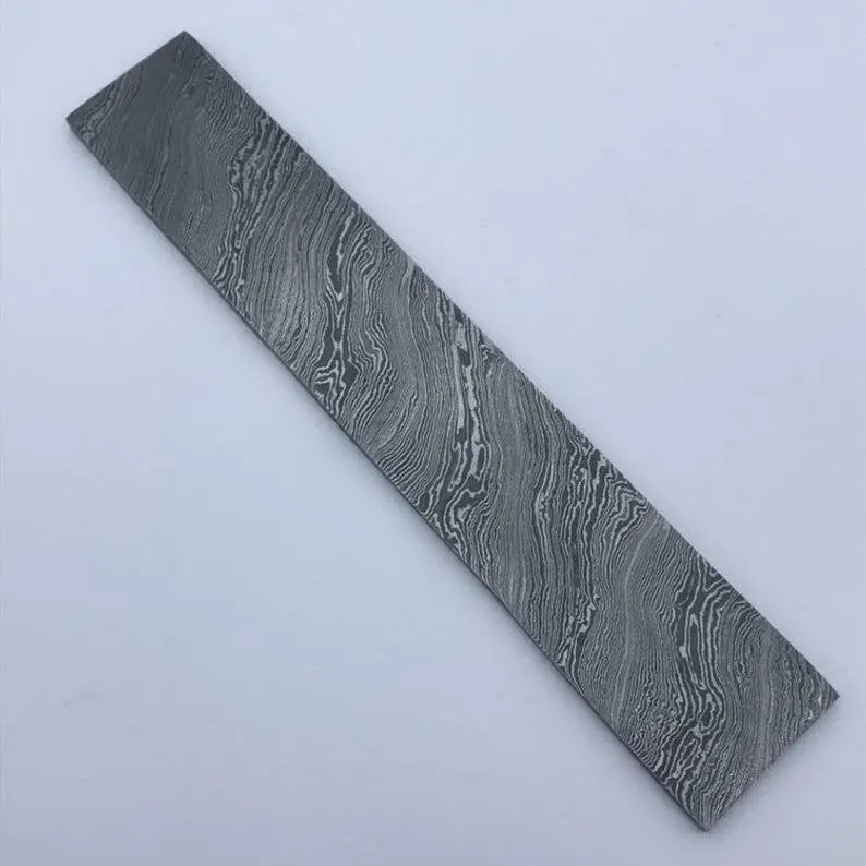 10" Quality Handmade Damascus Steel Blank Billet With 4.8Mm Thickness De-0053 1