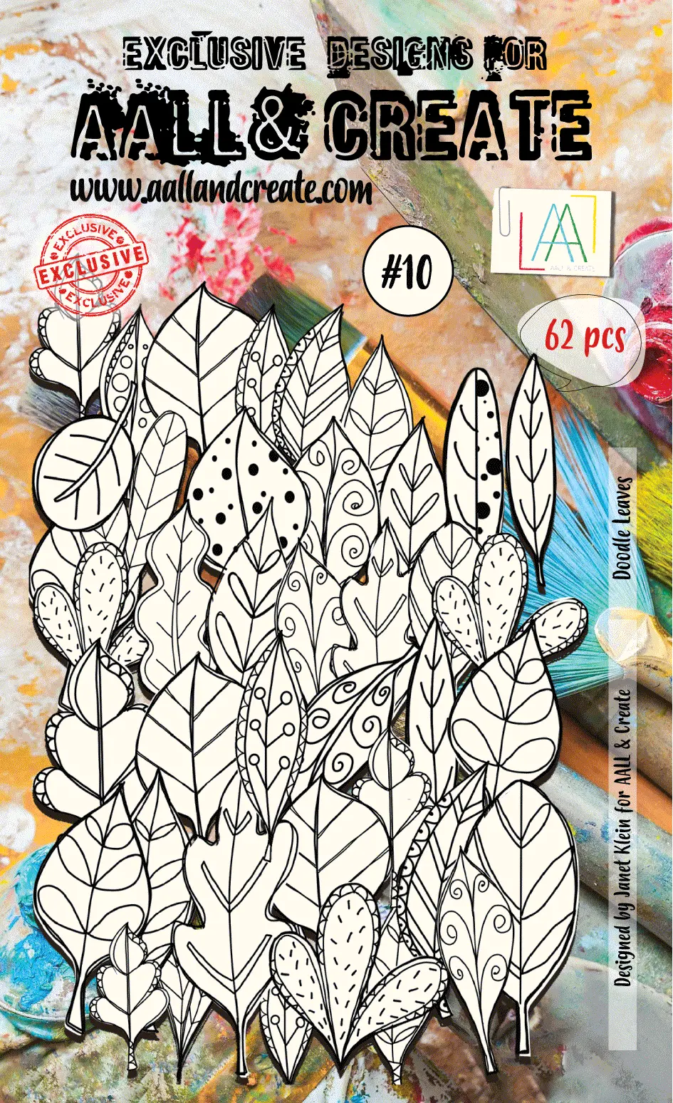 Aall And Create Ephemera - 010 - Doodle Leaves - White 1