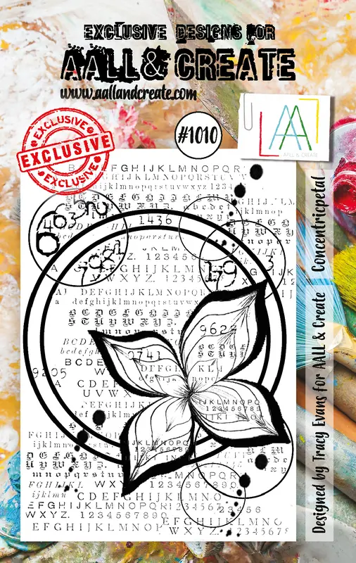 Aall And Create #1010 - A7 Stamp Set - Concentricpetal 1