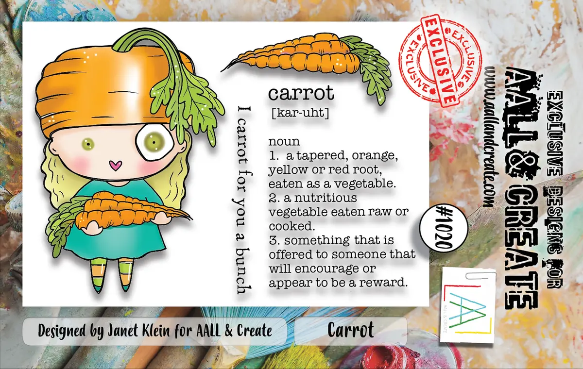 Aall And Create #1020 - A7 Stamp Set - Carrot 1