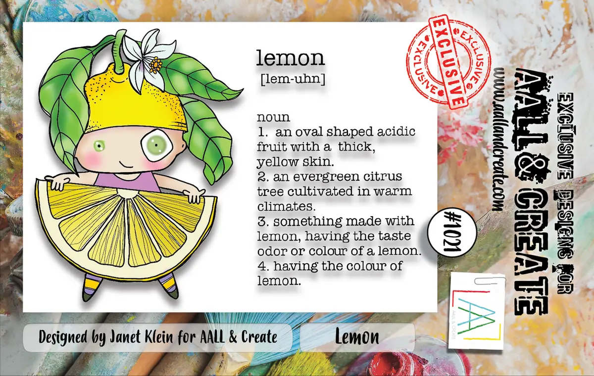 Aall And Create #1021 - A7 Stamp Set - Lemon 1