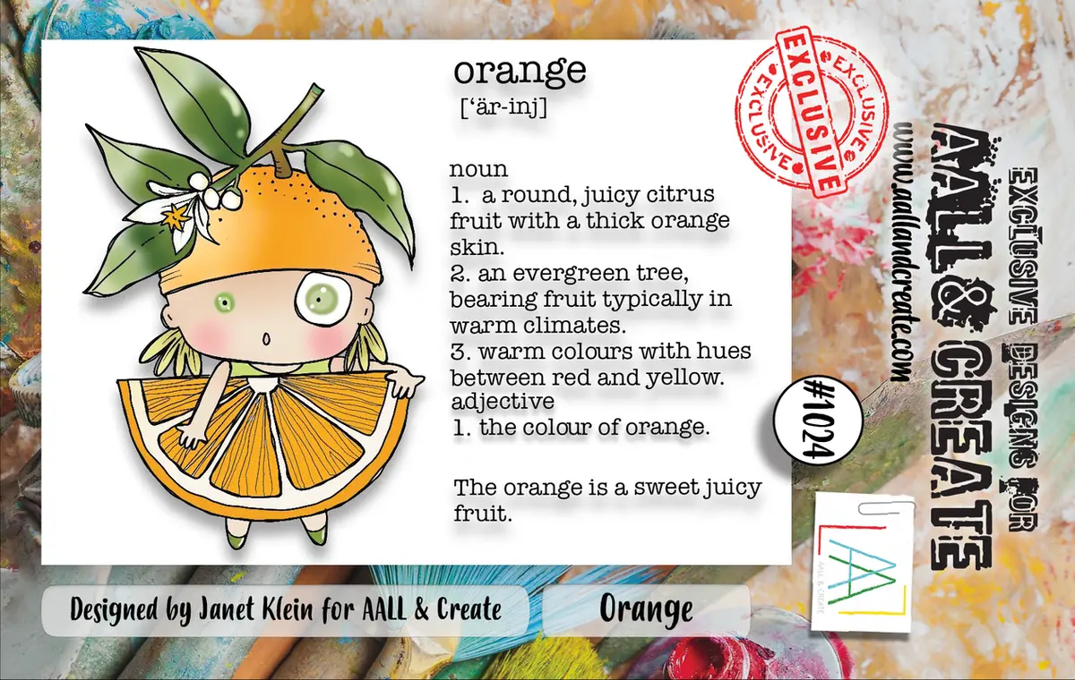 Aall And Create #1024 - A7 Stamp Set - Orange 1