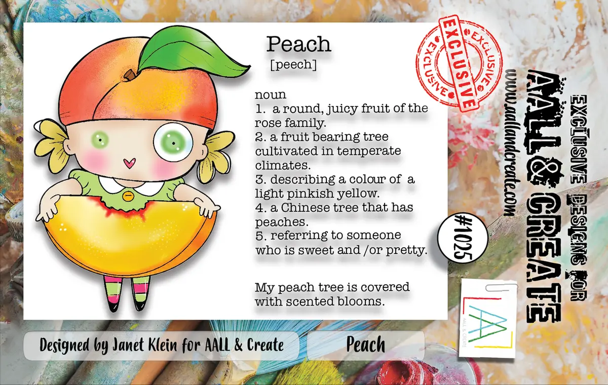 Aall And Create #1025 - A7 Stamp Set - Peach 1