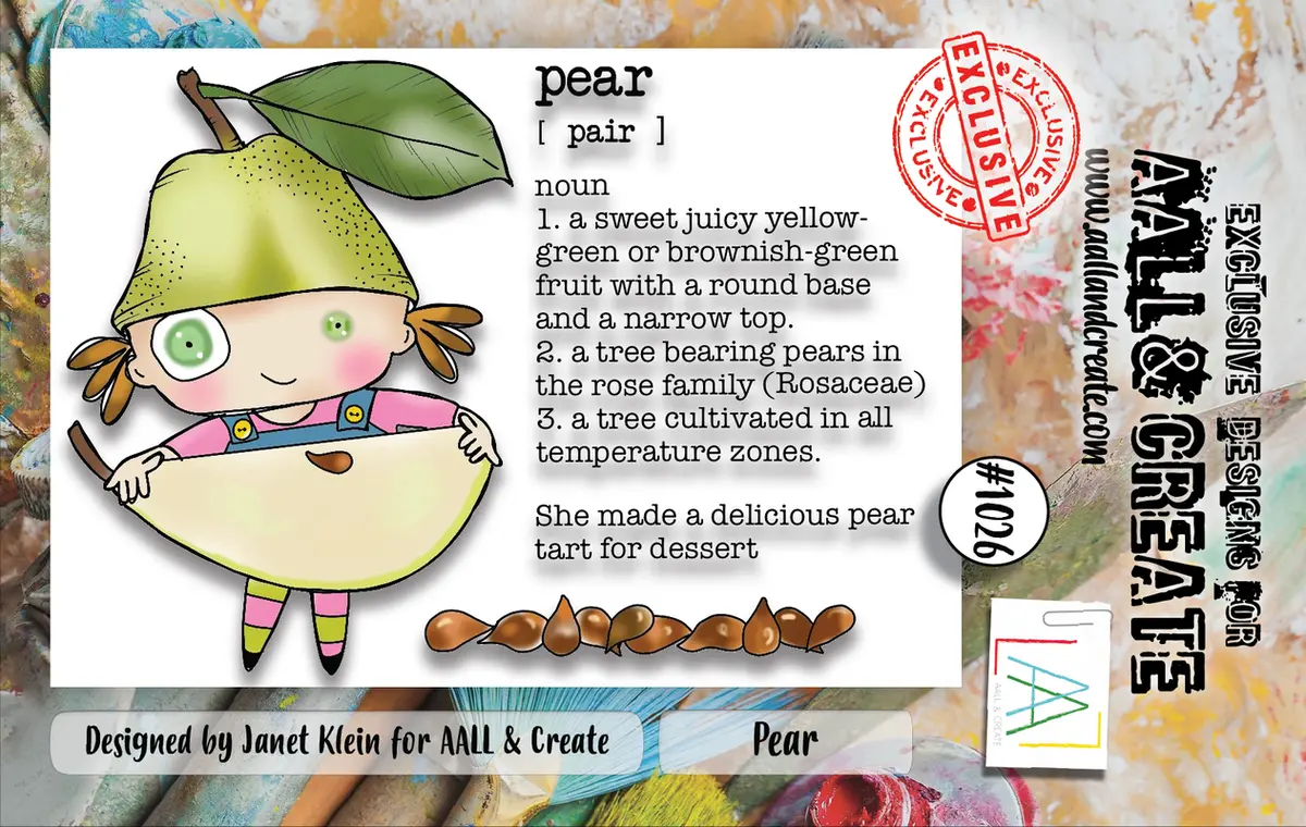 Aall And Create #1026 - A7 Stamp Set - Pear 1