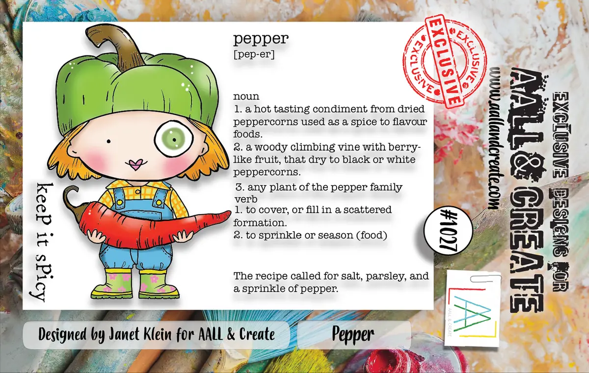 Aall And Create #1027 - A7 Stamp Set - Pepper 1