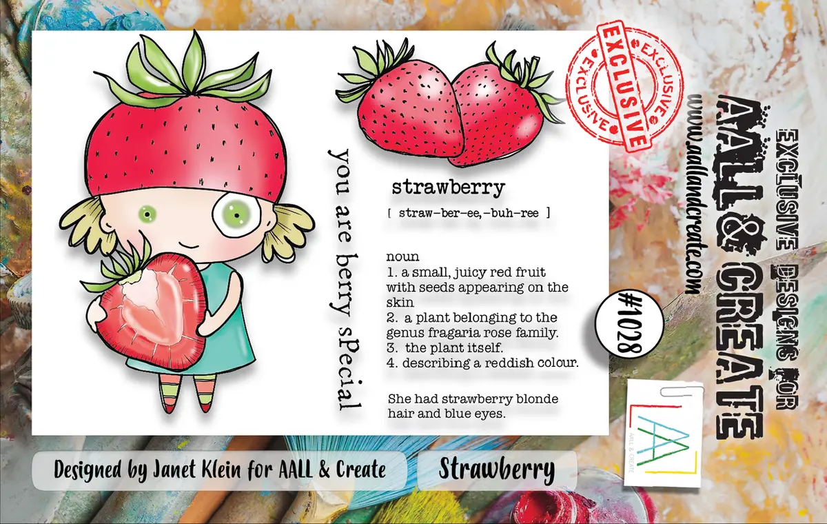 Aall And Create #1028 - A7 Stamp Set - Strawberry 1