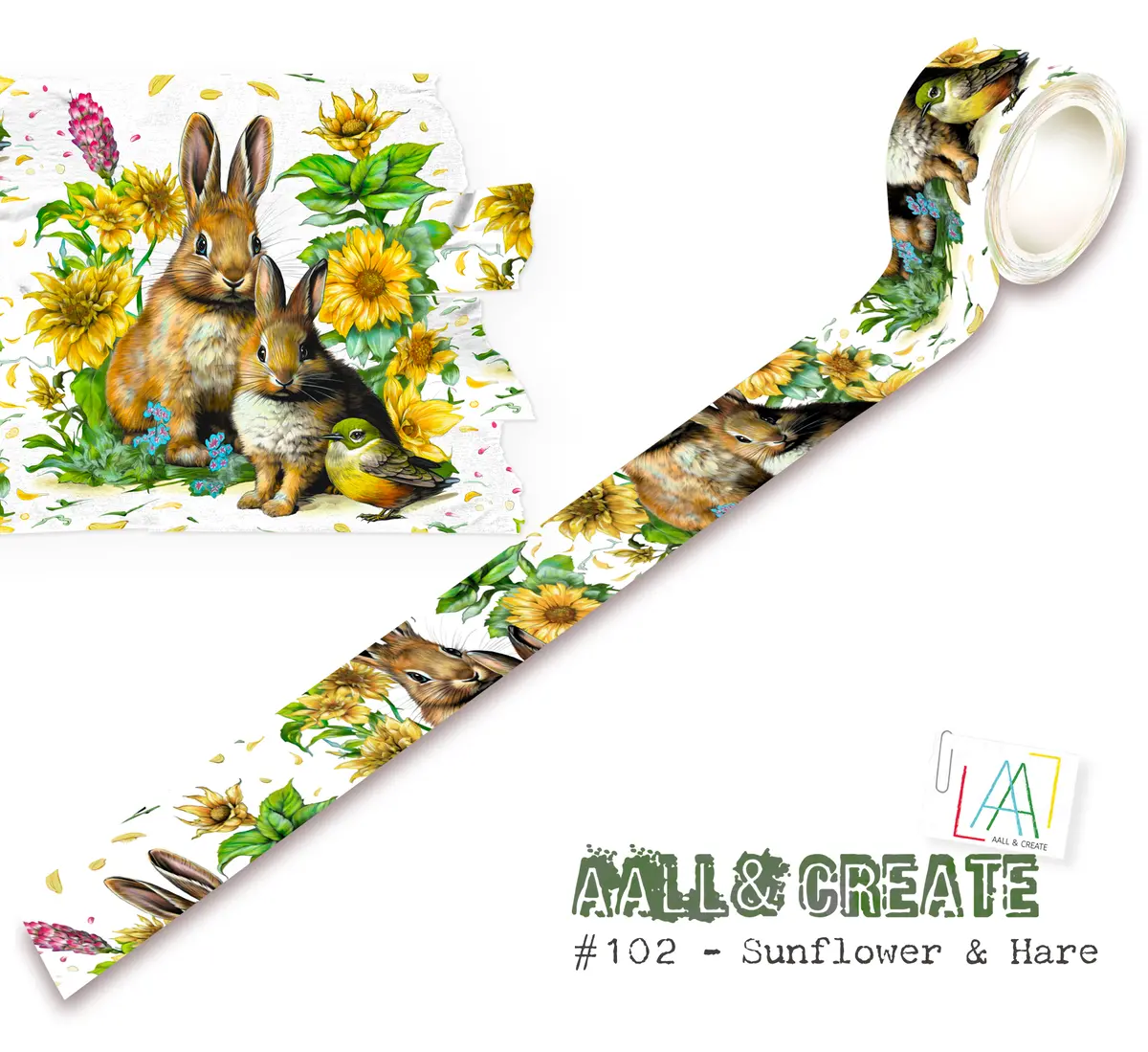 Aall And Create - Washi Tape - Sunflower & Hare 1