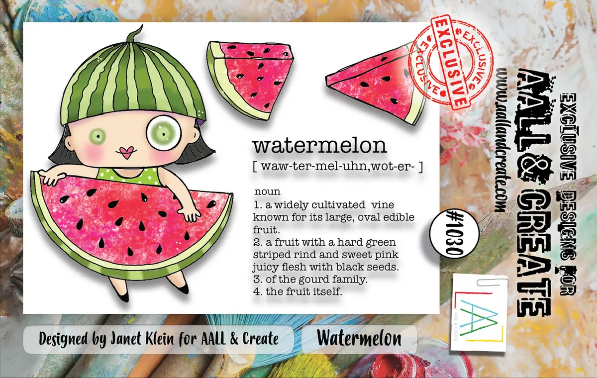 Aall And Create #1030 - A7 Stamp Set - Watermelon 1