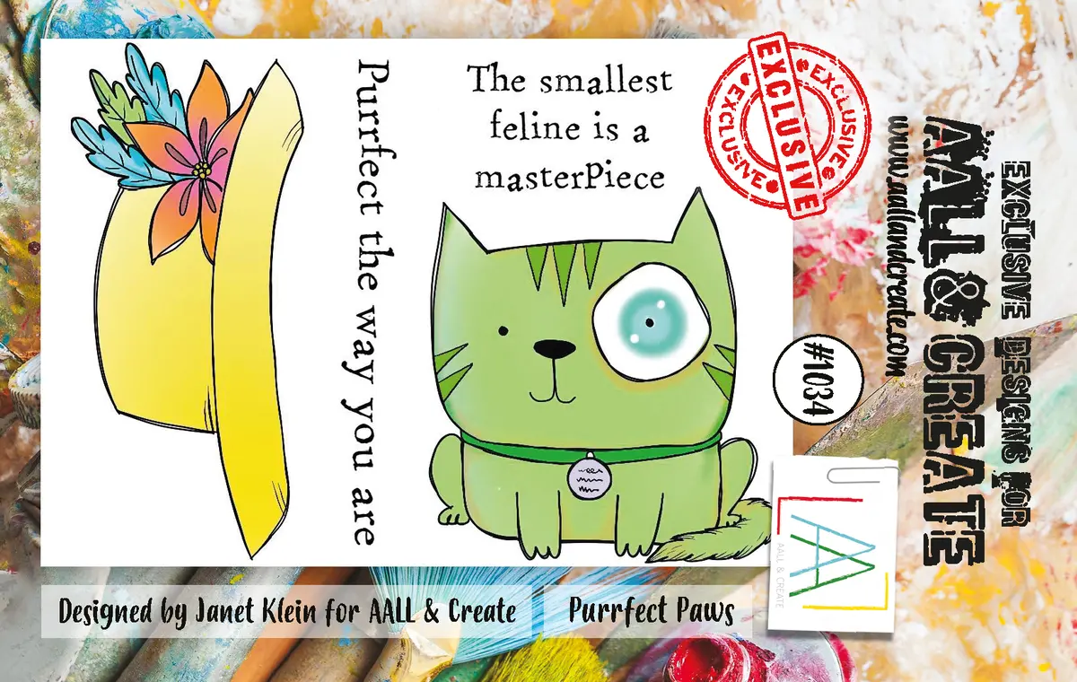 Aall And Create  A7 Stamp Set - 1034 - Purrfect Paws 1