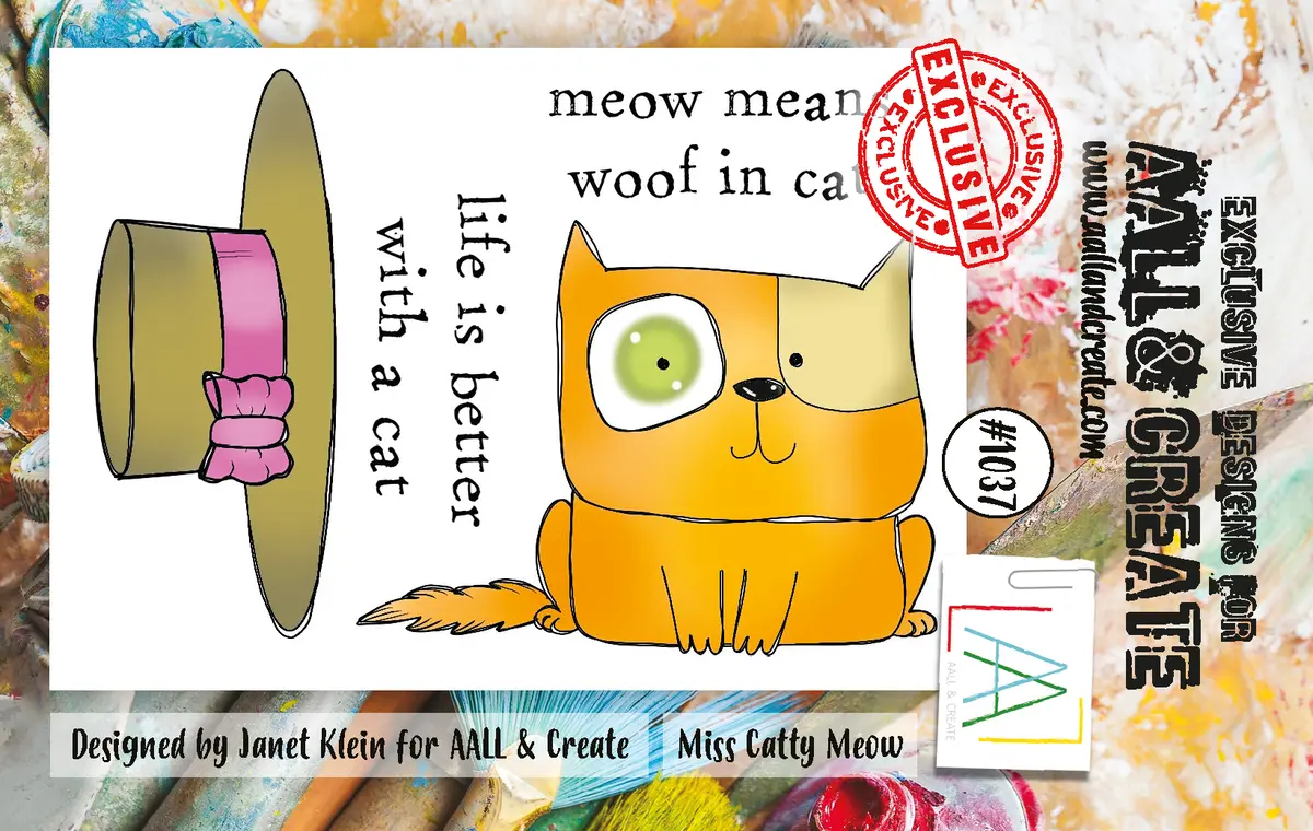 Aall And Create  A7 Stamp Set - 1037 - Miss Catty Meow 1