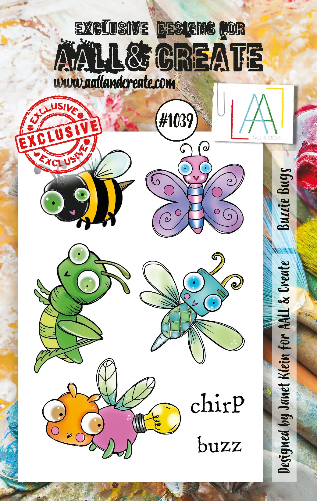 Aall And Create  A7 Stamp Set - 1039 - Buzzie Bugs 1