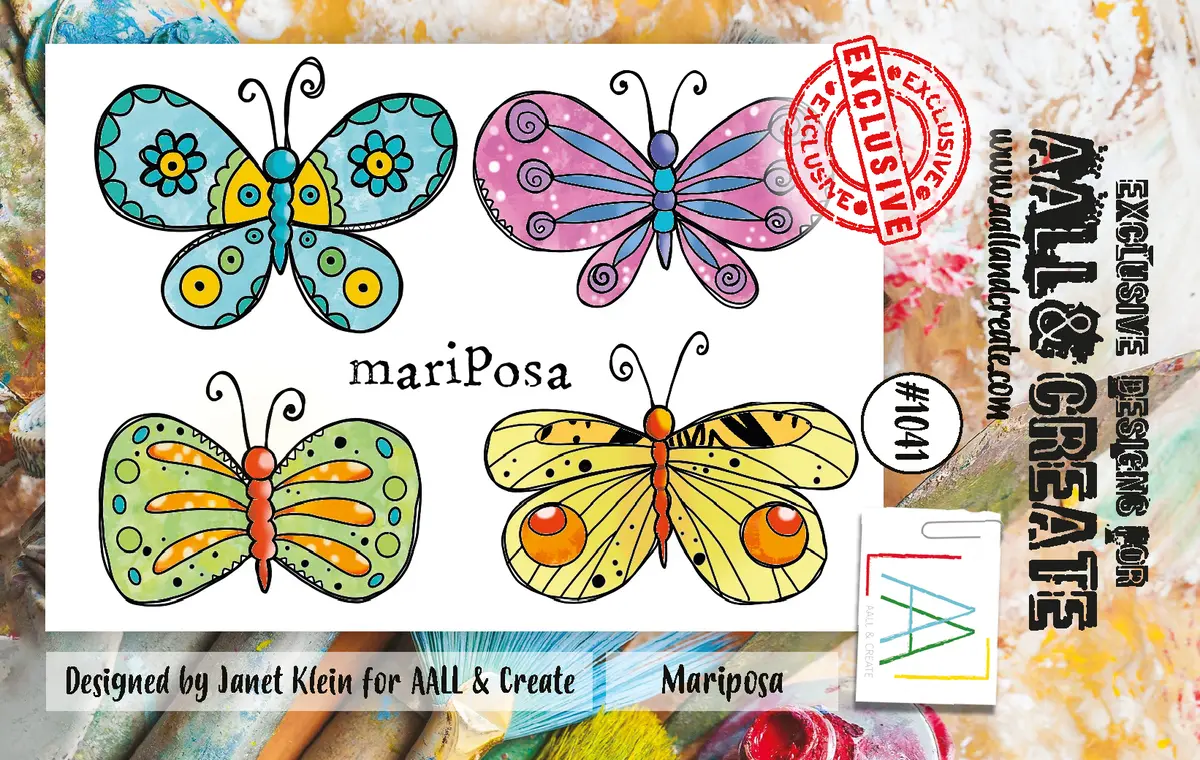 Aall And Create  A7 Stamp Set - 1041 - Mariposa 1