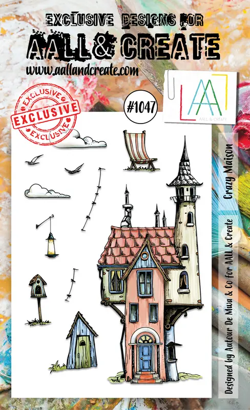 Aall And Create A6 Stamp Set - #1047 - Crazy Maison 1