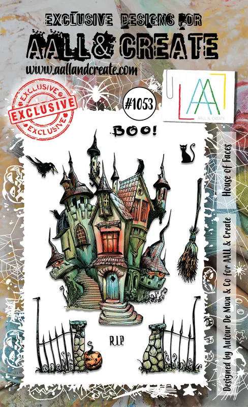 Aall And Create #1053 - A6 Stamp Set - House Of Faces 1