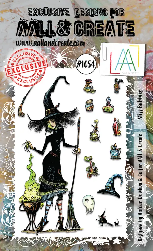 Aall And Create #1054 - A6 Stamp Set - Miss Bubbles 1