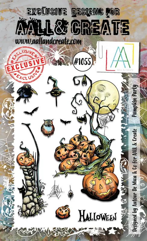 Aall And Create #1055 - A6 Stamp Set - Pumpkin Party 1