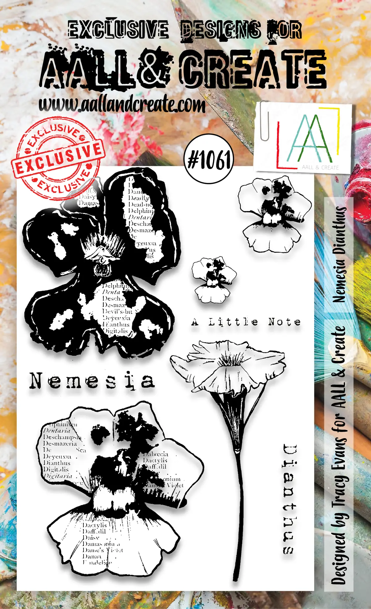 Aall And Create  A6 Stamp Set - 1061 - Nemesia Dianthus 1