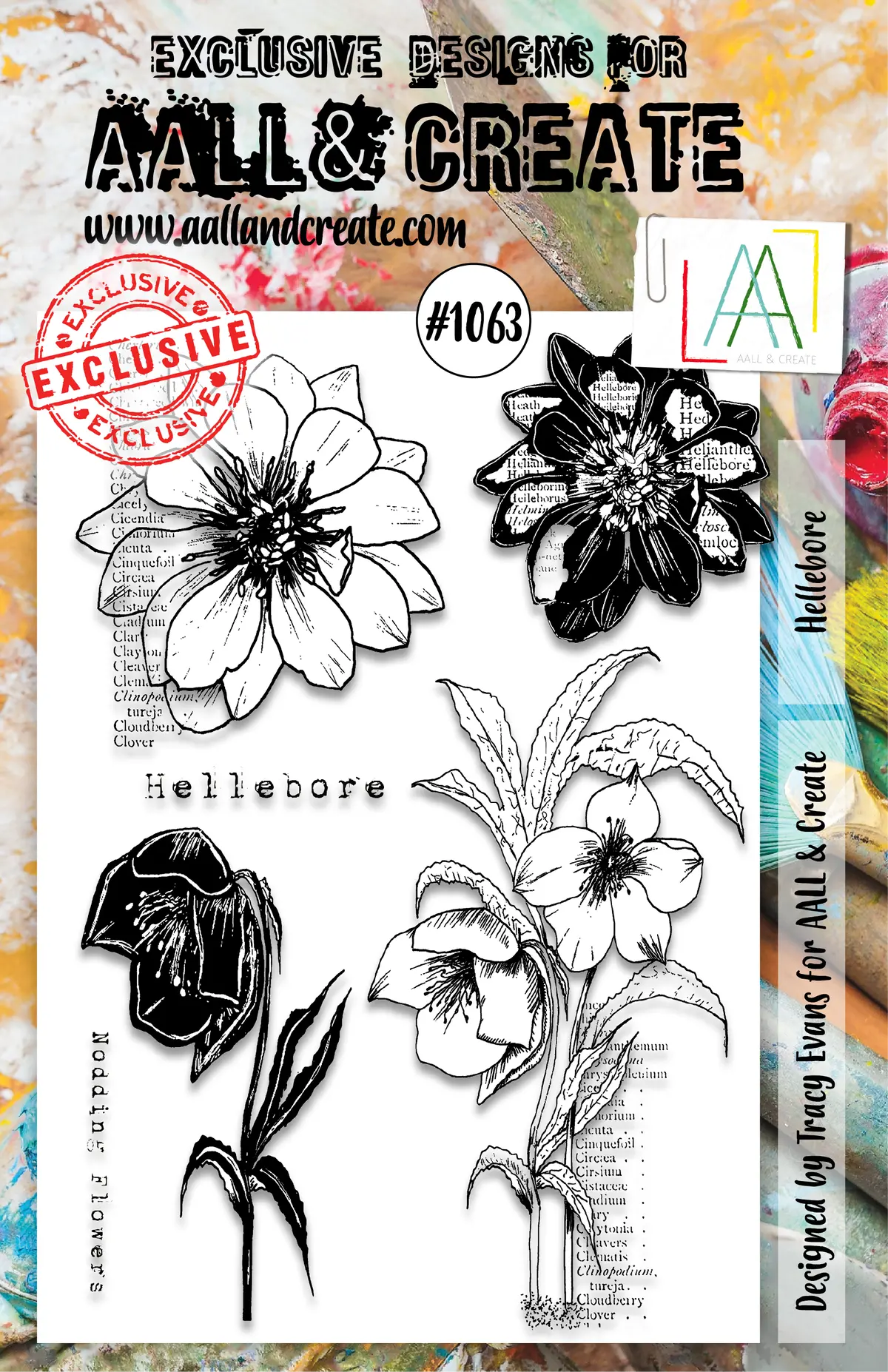 Aall And Create  A5 Stamp Set - 1063 - Hellebore 1