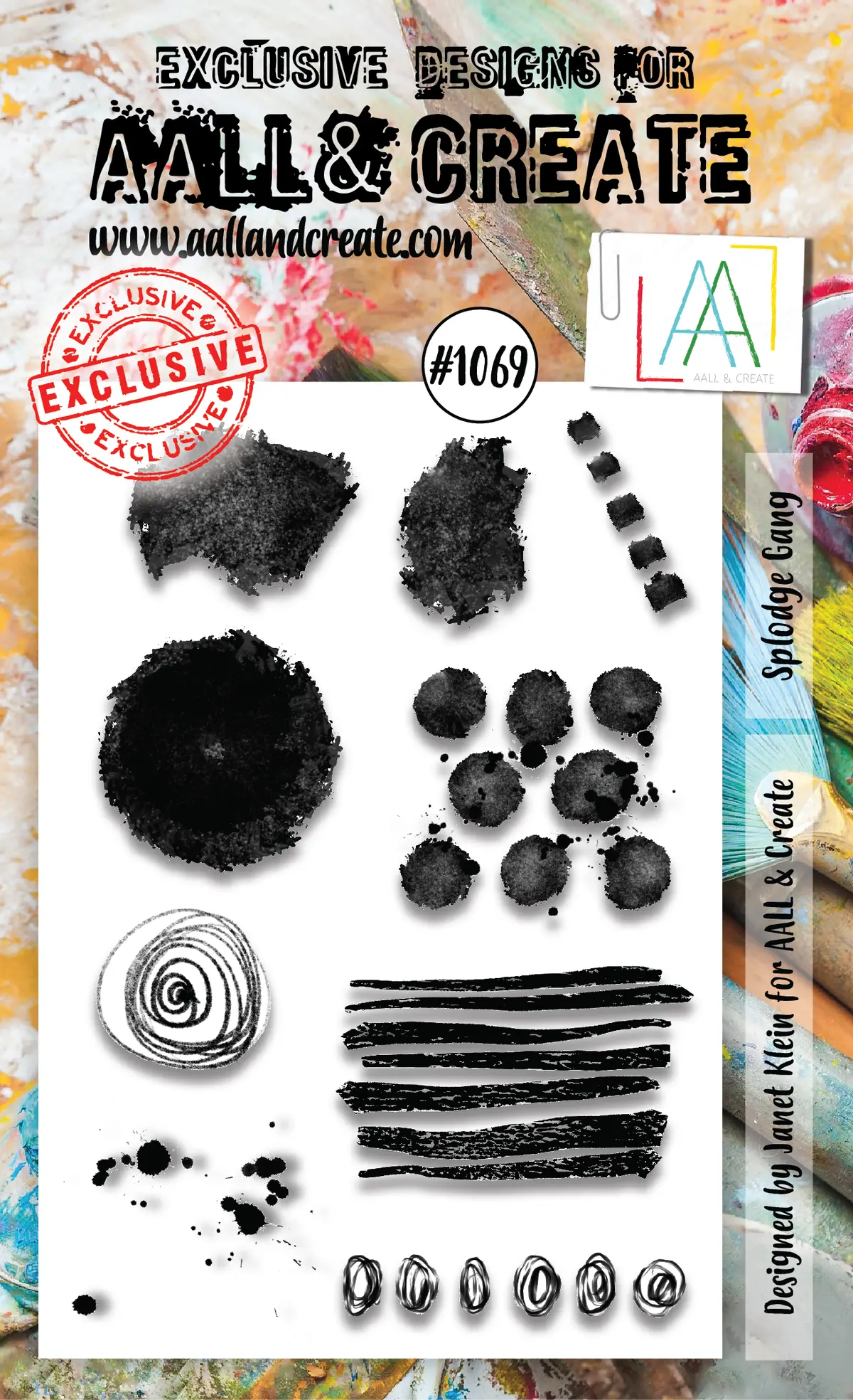 Aall And Create  A6 Stamp Set - 1069 - Splodge Gang 1