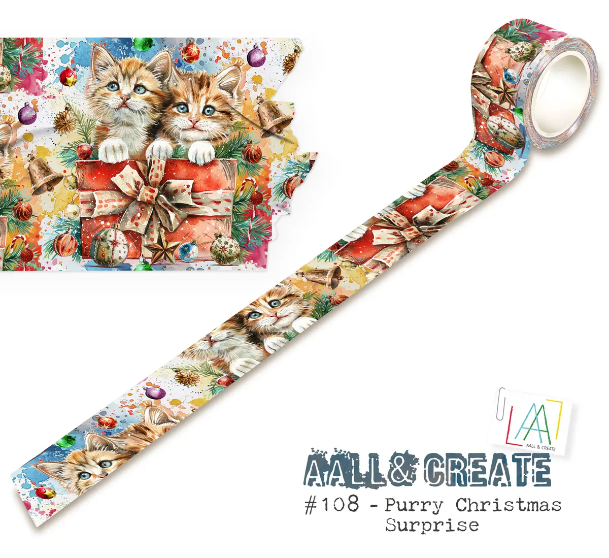 Aall And Create - Washi Tape - Purry Christmas Surprise 1