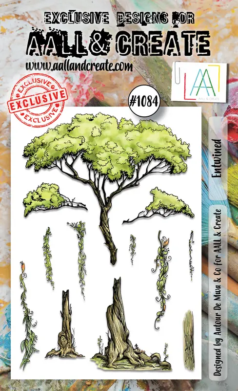 Aall And Create #1084 - A6 Stamp Set - Entwined 1