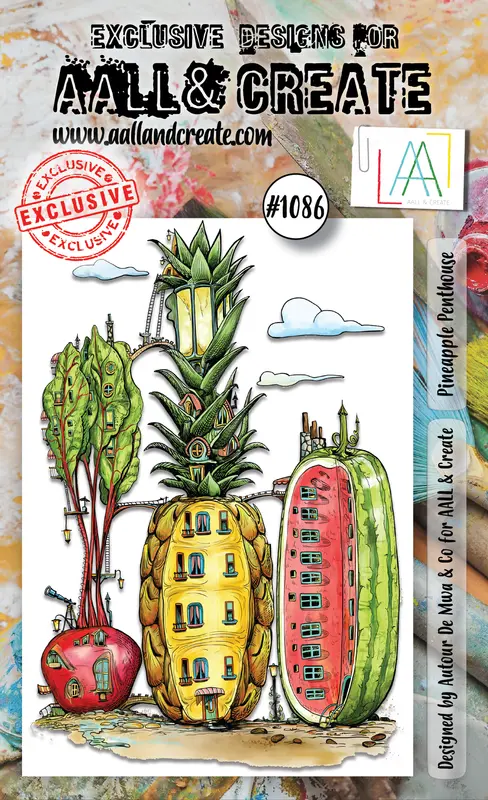 Aall And Create #1086 - A6 Stamp Set - Pineapple Penthouse 1