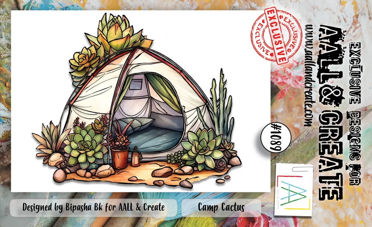 Aall And Create #1089 - A6 Stamp Set - Camp Cactus 1