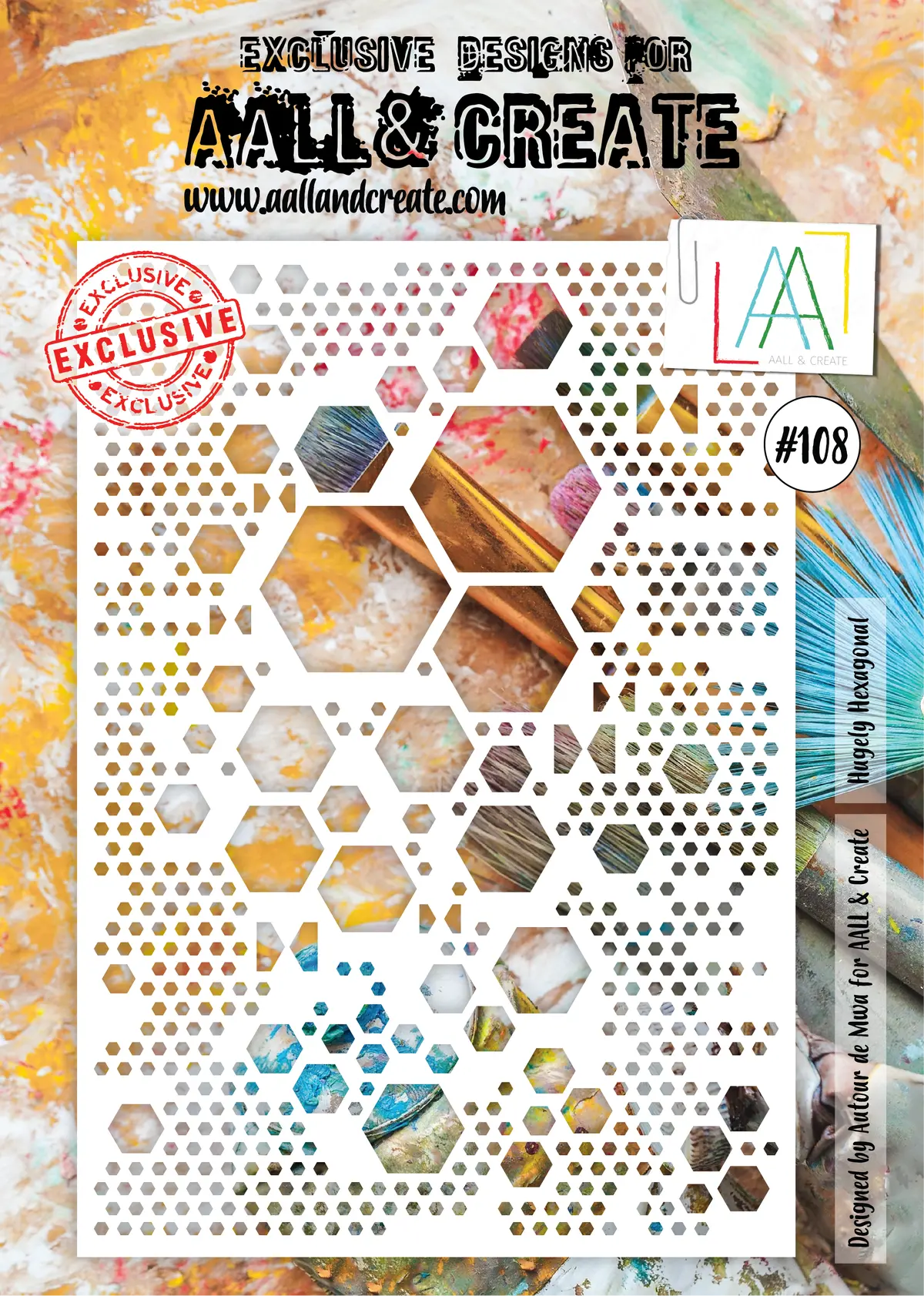 Aall And Create Stencil - 108 - Hugely Hexagonal 1