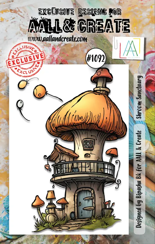 Aall And Create #1092 - A7 Stamp Set - Shroom Sanctuary 1