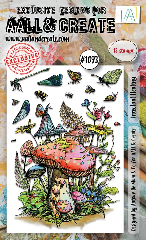 Aall And Create #1093 - A6 Stamp Set - Insectual Healing 1